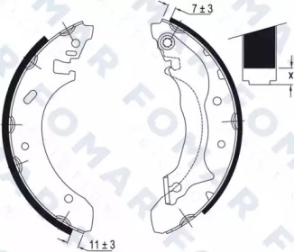 Комлект тормозных накладок FOMAR Friction FO 0581